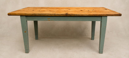 Vintage Painted Pine Farmhouse Table