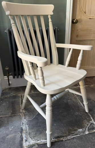 Vintage Large Farmhouse Carver Chair - Painted in Frenchic Fennec