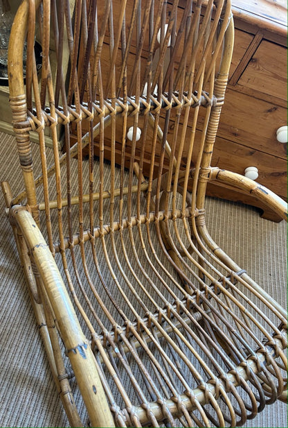 Vintage Bamboo Rocking Chair