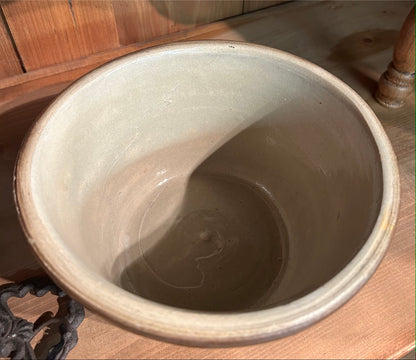 Vintage Small Dairy Bowl - Antique Vessel - Earthenware