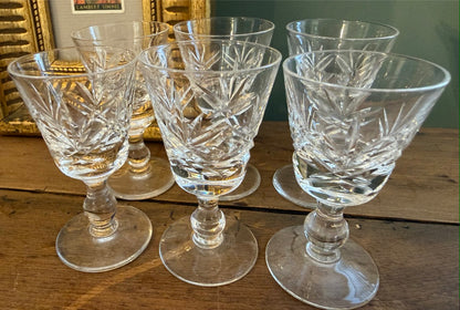 Set of 6 Vintage Sherry / Port Glasses