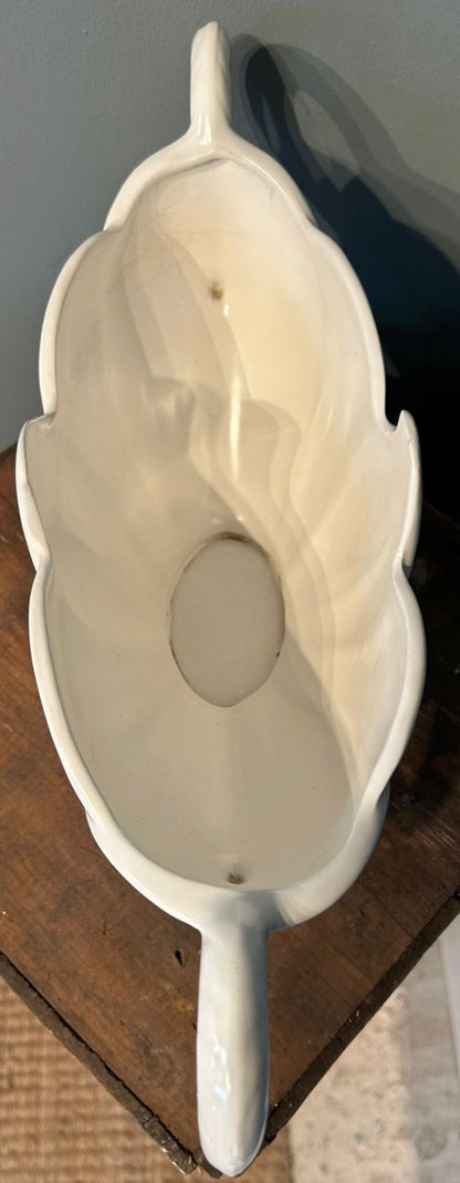 Vintage Arthur Wood Pottery White Mantel Vase