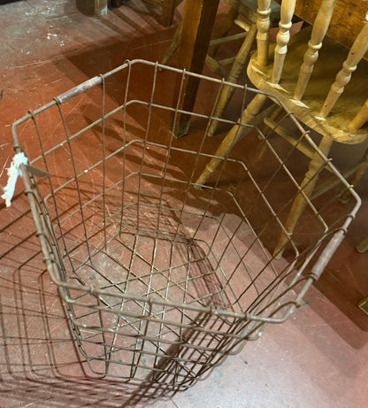 Hexagon Rustic Vintage Wire Basket