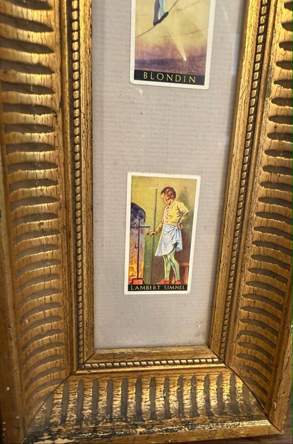 Vintage Gold Framed Cigarette Cards