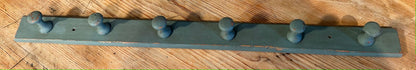 Painted Green Shabby Wooden Coat Pegs