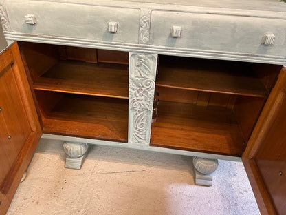 Vintage Shabby Painted Sideboard with White wash finish.