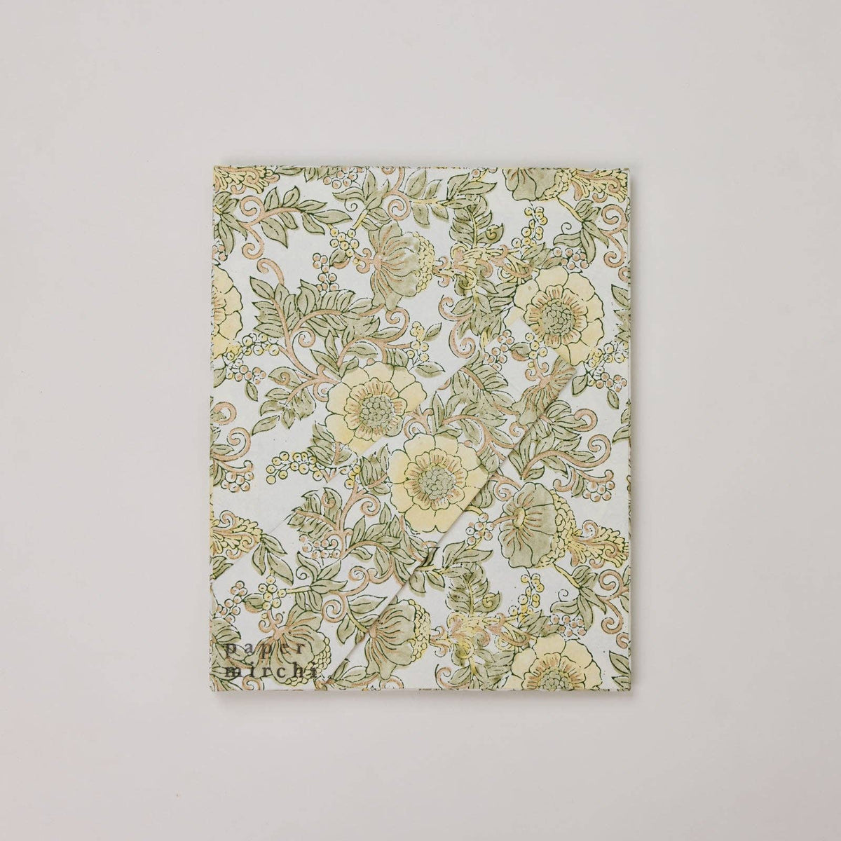 Pretty Floral Block Printed Picture Frame (5x7) - Wild Rose Buttercream