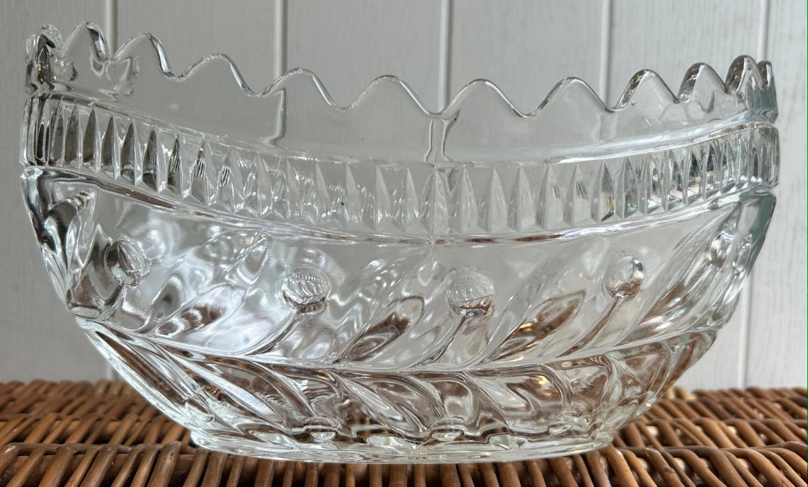 Vintage Glass Mantel Bowl