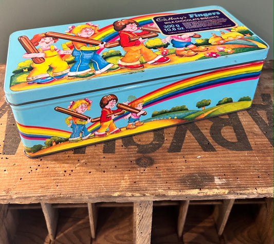 Vintage Retro Rainbow Cadburys Finger Tin
