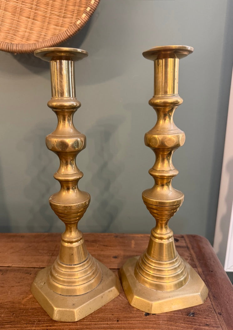 Pair of Vintage Brass Candlesticks