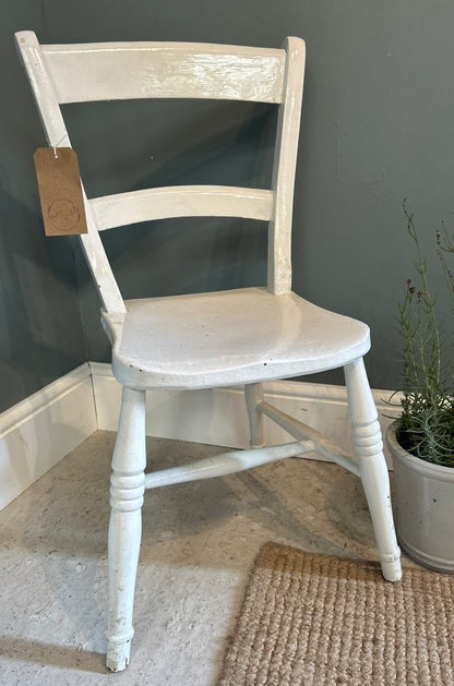 Vintage White Glass Chair