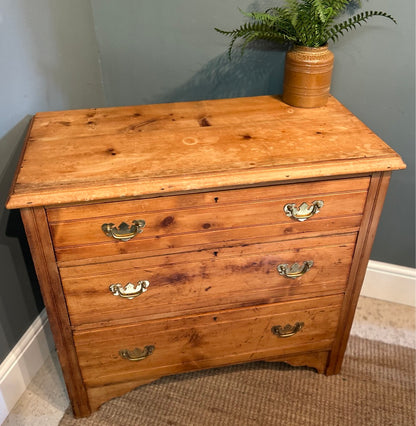 Small Antique Pine Chest of Drawers