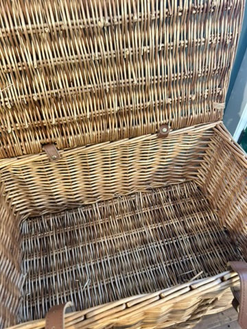 Wicker F & M hamper basket - Great storage