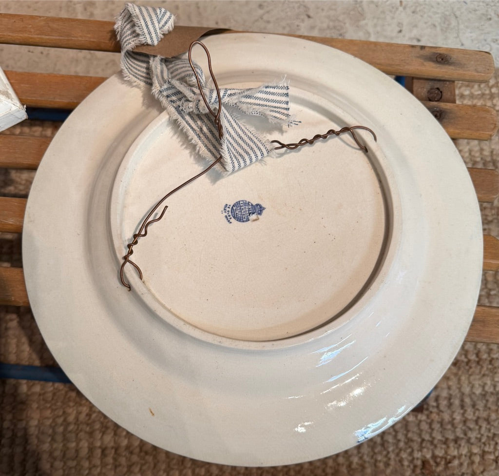 Vintage Foley Warf Blue and white wall display Plate