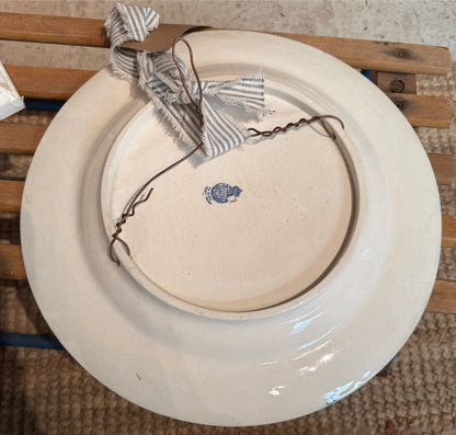 Vintage Foley Warf Blue and white wall display Plate