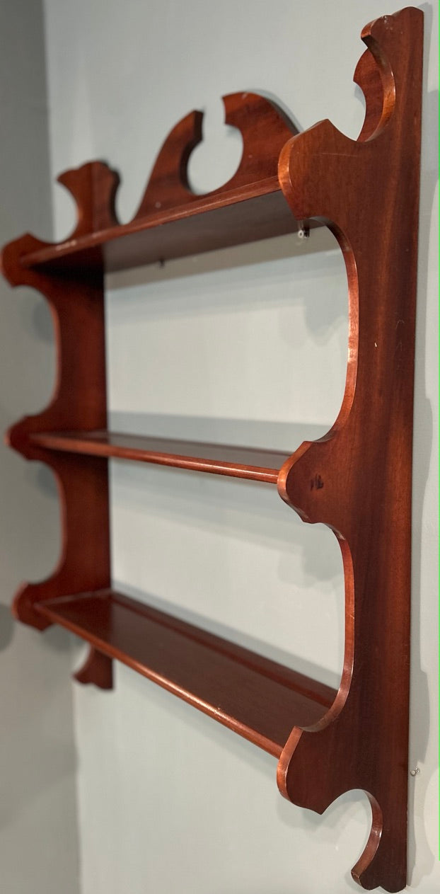 Dark Antique Vintage Wall Plate Shelves