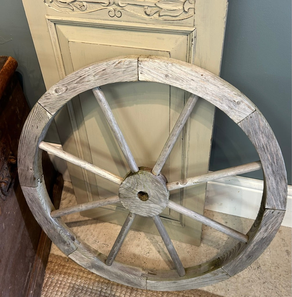 Vintage Rustic Wooden Reclaimed Wheel