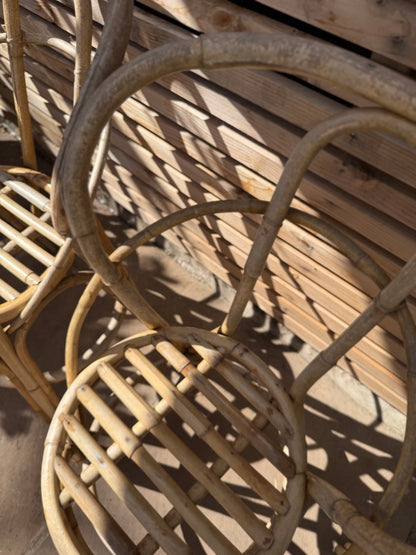 Set of 4 Vintage Bamboo Chairs