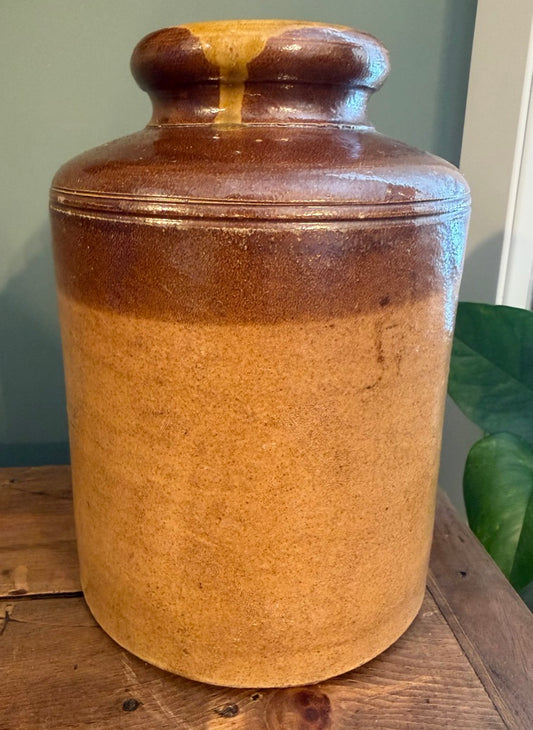 Vintage Stoneware Jar - Antique Vessel
