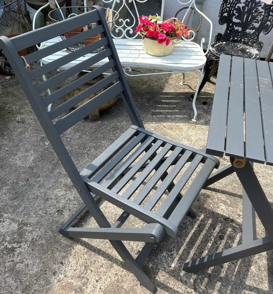 Teak Painted Garden Bistro Set for two.