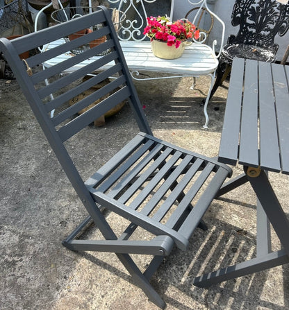 Teak Painted Garden Bistro Set for two.