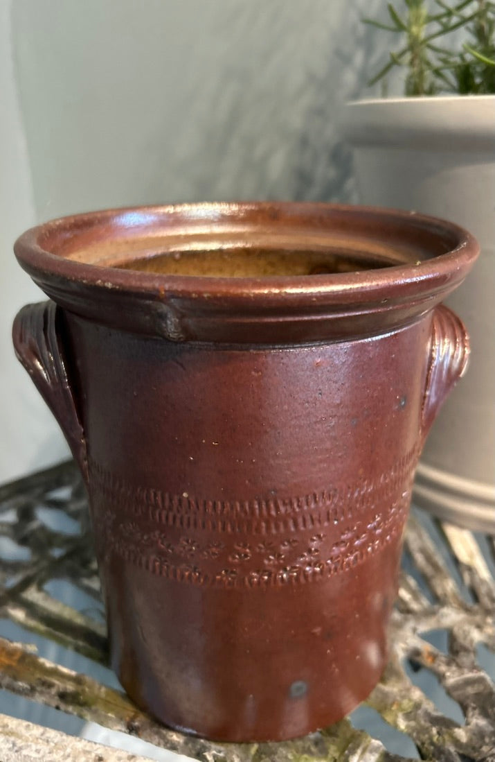 Small Vintage Salt Glaze Jar - Antique Vessel