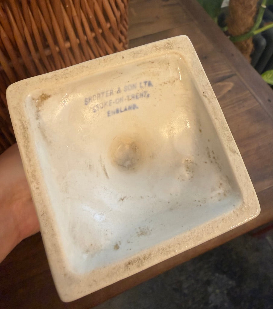 Vintage Shorter and Son Pottery White Vase