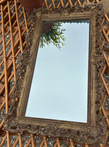 Antique Guilt Rectangular Gold Mirror