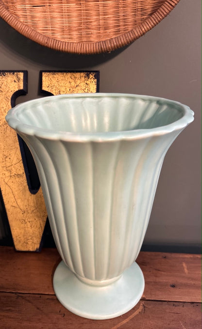 Large Vintage Dartmouth Pottery Pastel Green Vase