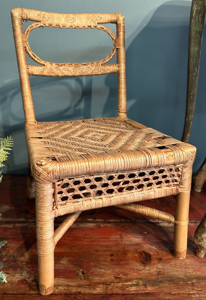 Vintage Wicker Small Display Chair