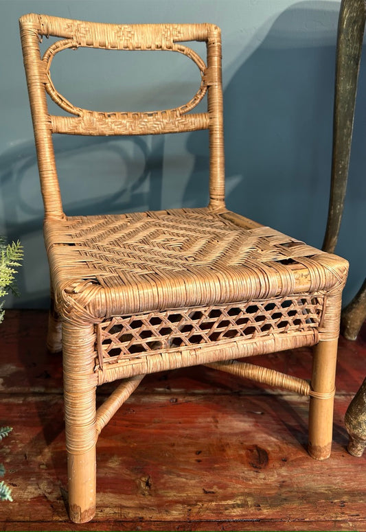 Vintage Wicker Small Display Chair
