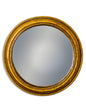 Antiqued Gold Round Vintage Style Framed Convex Mirror