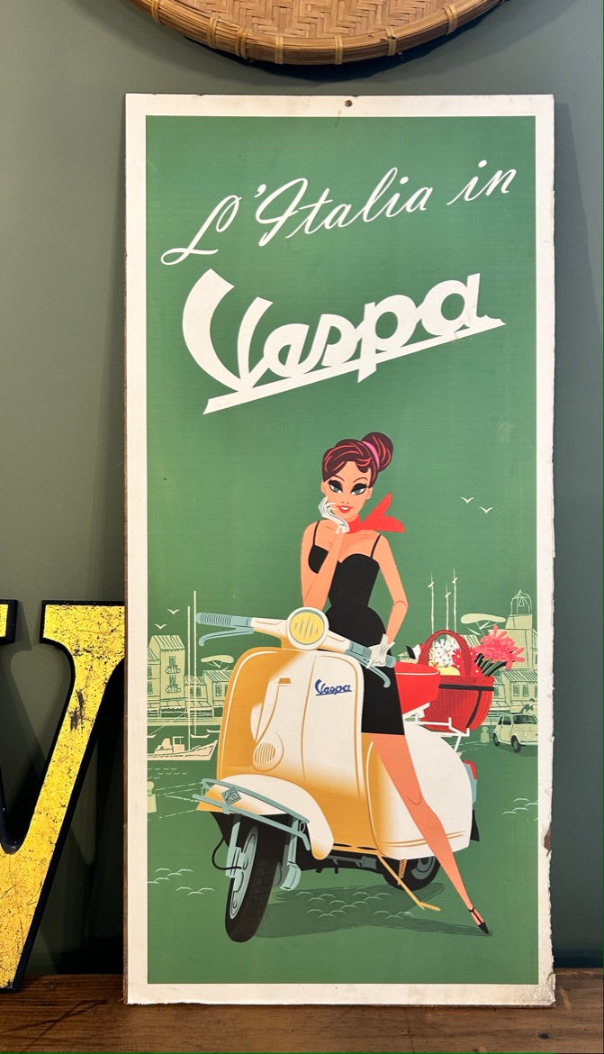 Vaspa Vintage Style Printed Poster mounted on ply.