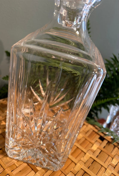 Vintage Cut Glass Decanter with Stopper