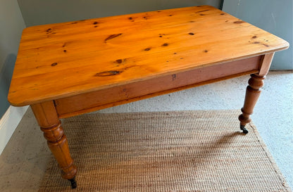 Small Vintage Pine Farmhouse Table