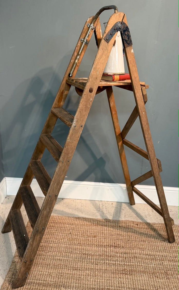 Rustic Vintage Wooden Step Ladder