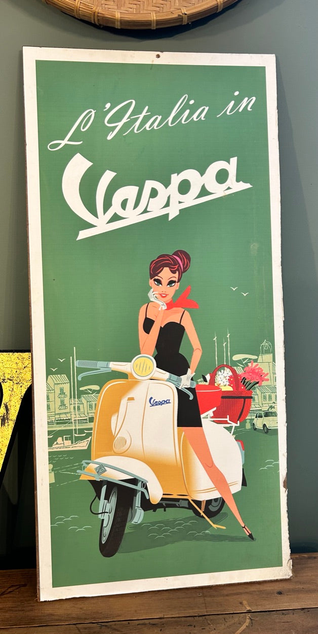Vaspa Vintage Style Printed Poster mounted on ply.