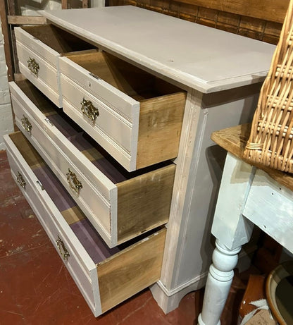 Vintage Painted Distressed Chest of Drawers - Frenchic Salt of the Earth