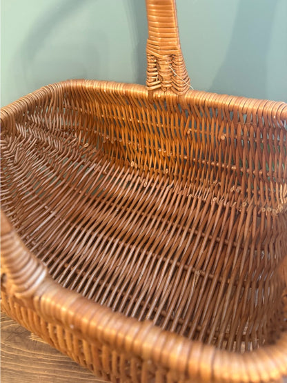 Vintage Wicker Handled Basket