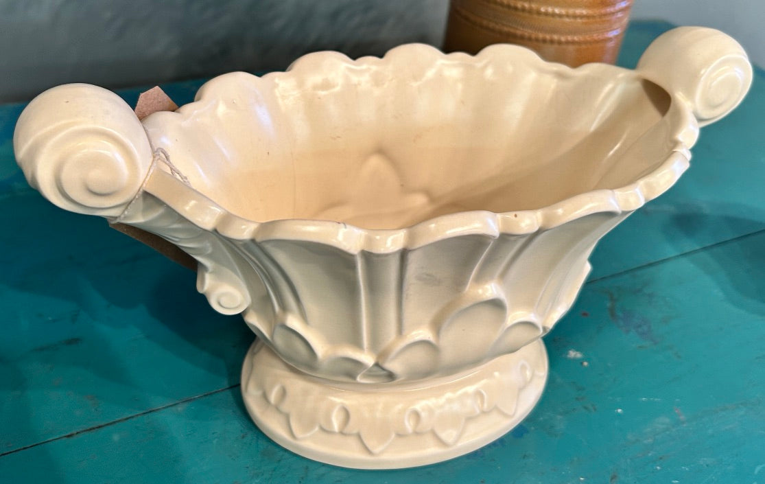 Vintage Hill - Ousten Pottery White Mantel Vase Planter