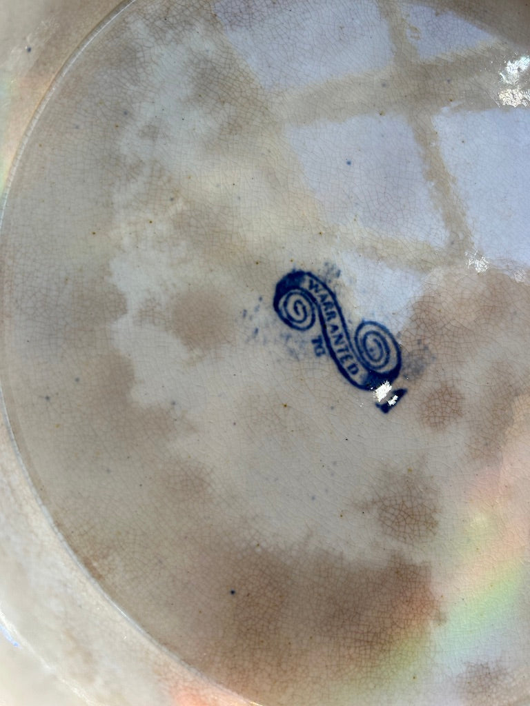 Vintage Blue and White Cake Plate