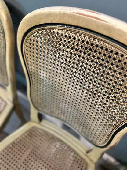 Pair of French Vintage Painted Dinning Chairs