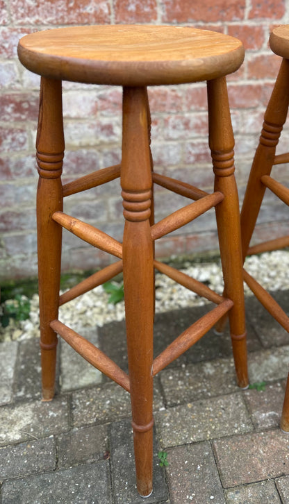 Set of 4 Pine Stools