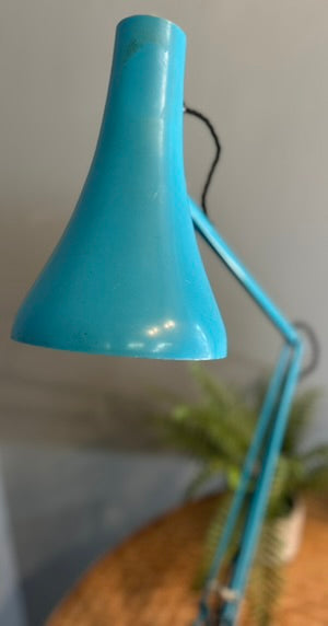 Vintage Turquoise retro Angle poise adjustable table lamp