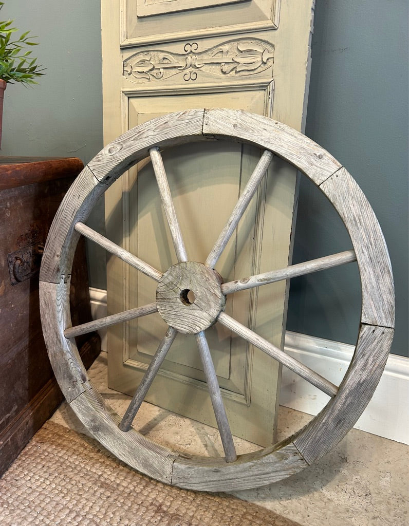 Vintage Rustic Wooden Reclaimed Wheel