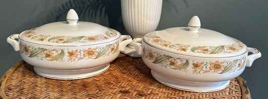 Pair of Vintage Duchess Greensleeves Casserole Dishes
