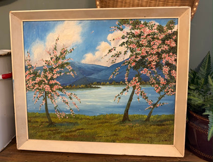 Framed Original Acrylic Painting of Blossom