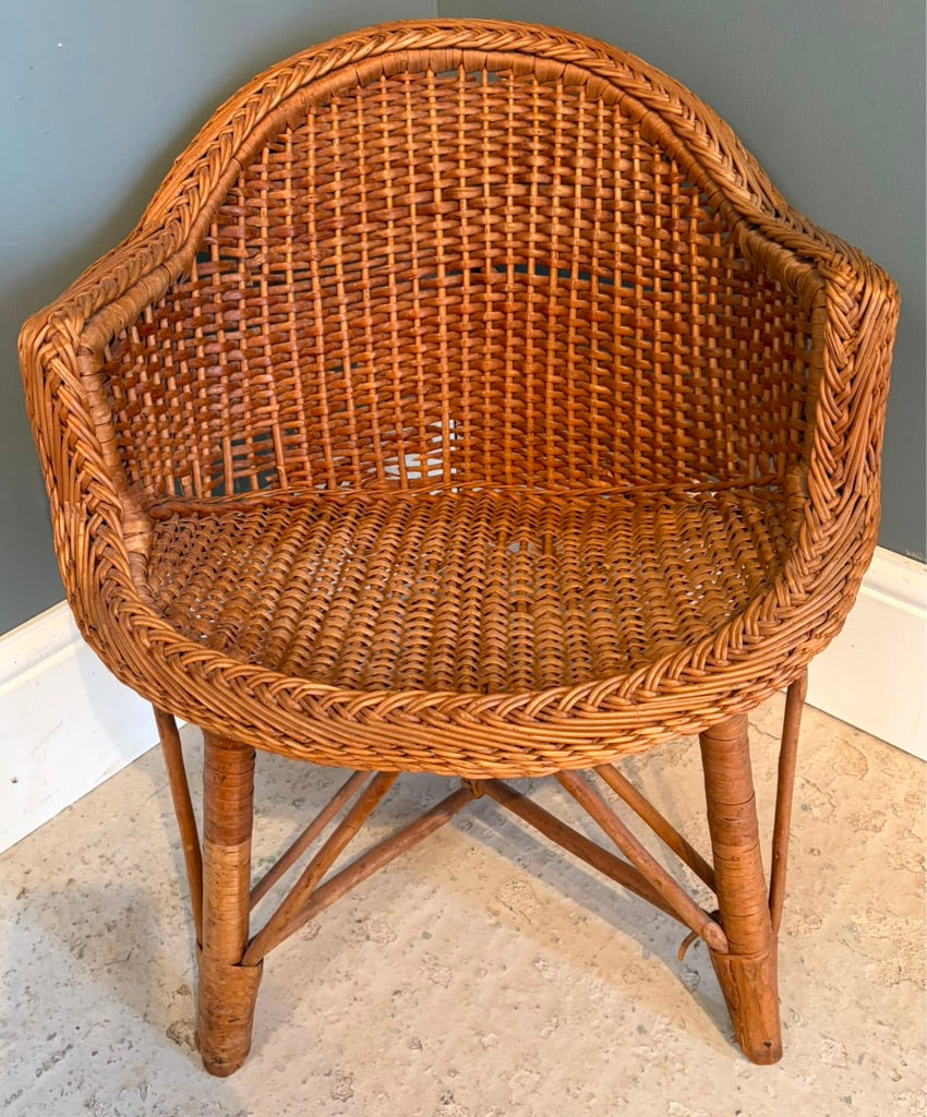 Vintage Wicker Childs Chair