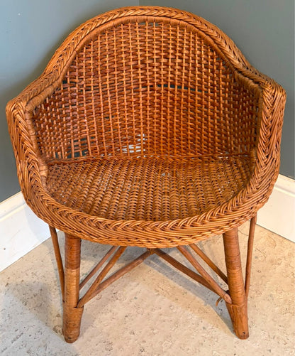 Vintage Wicker Childs Chair
