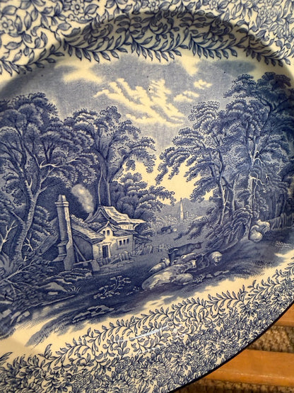 Vintage Foley Warf Blue and white wall display Plate